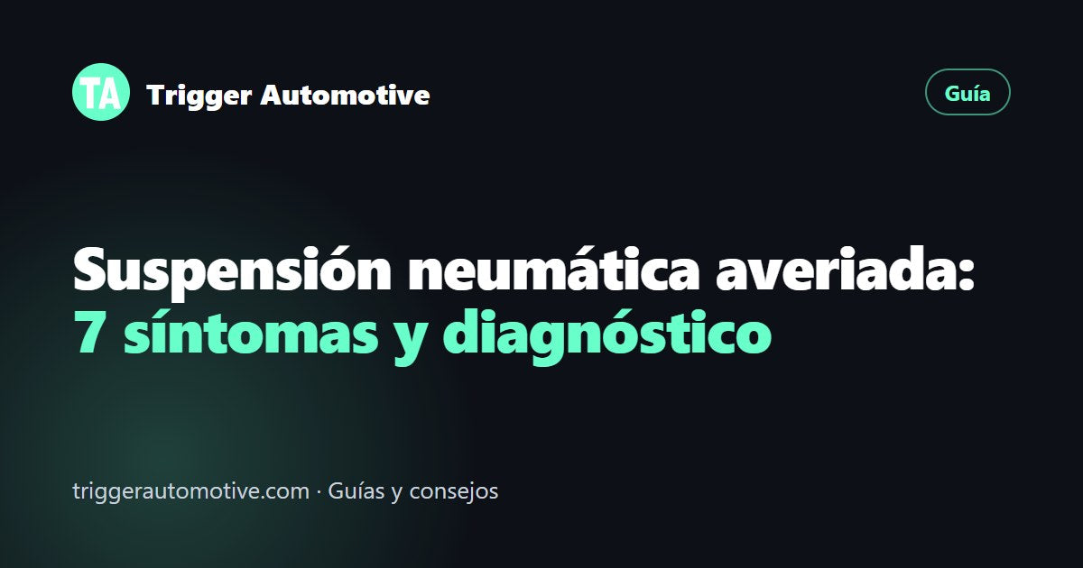 Suspensión neumática averiada: 7 síntomas y cómo diagnosticarla