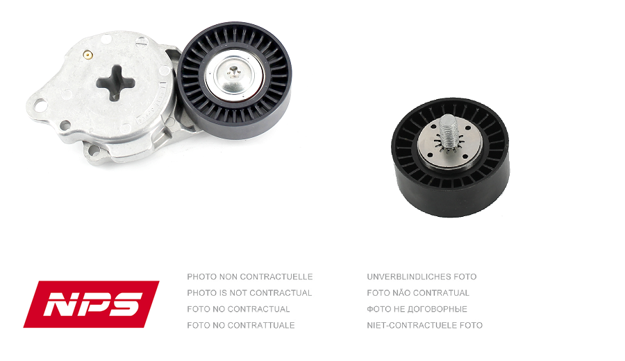 Beispielfoto, unverbindlich: Riemenspanner Keilrippenriemen NPS F110D02 (OE 46548452)
