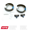 Foto orientativa, no contractual: Kit de freno trasero NPS P355A08 (OE 7701203983)