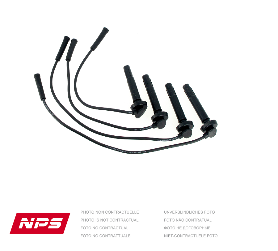 Foto orientativa, no contractual: Juego de cables de bujía NPS T580A56 (OE 90919-21437)