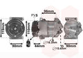 Compresor de aire acondicionado Van Wezel 1700K407