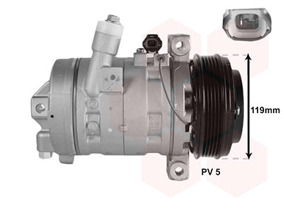 Compresor de aire acondicionado Van Wezel 3301K702