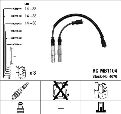 Zündkabelsatz NGK RC-MB1104
