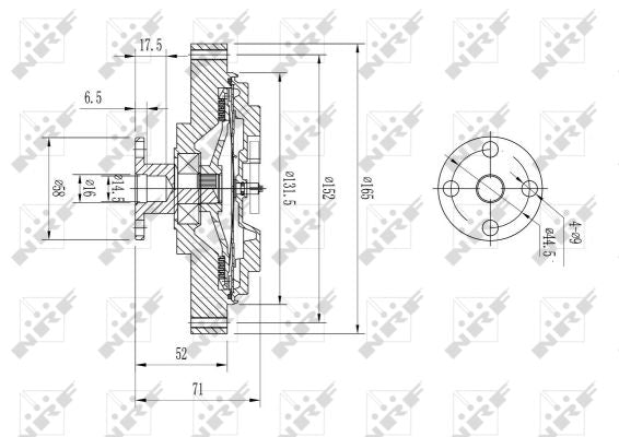 Embrague viscoso de ventilador NRF 49644