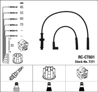 Juego de cables de bujía NGK RC-CT601