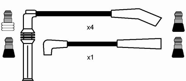 Juego de cables de bujía NGK RC-PG602