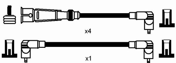 Juego de cables de bujía NGK RC-VW210