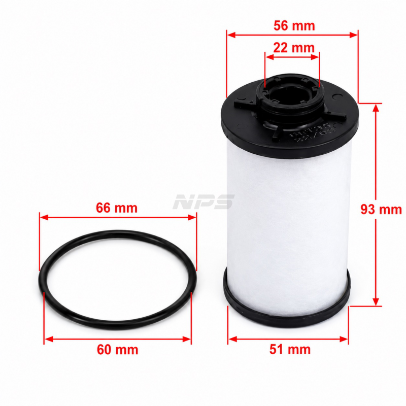 Filtro de aceite NPS B131D02 (OE 6DT35-1711100)