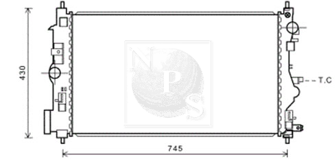 Radiateur NPS D156O25 (OE 13267666)