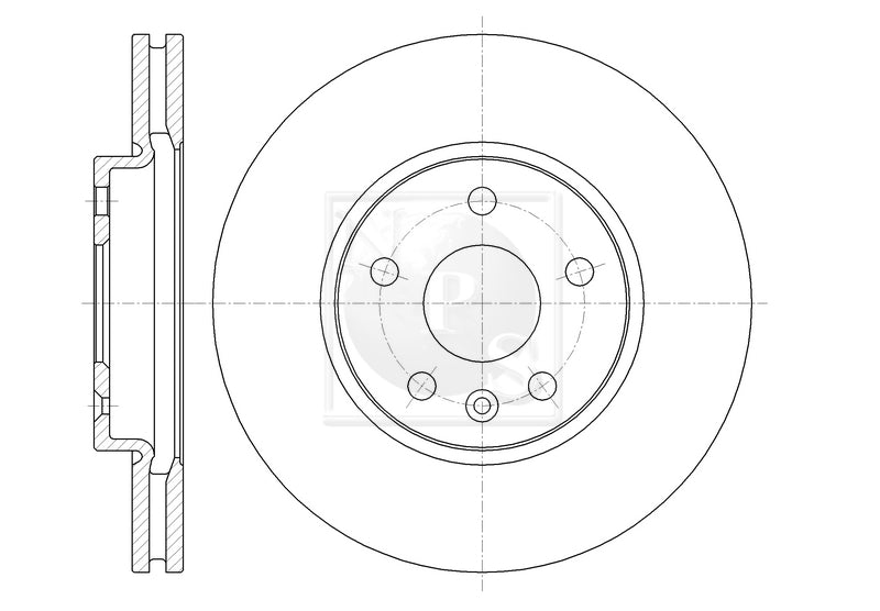 Bremsscheibe vorne NPS D330O12 (OE 13502045)