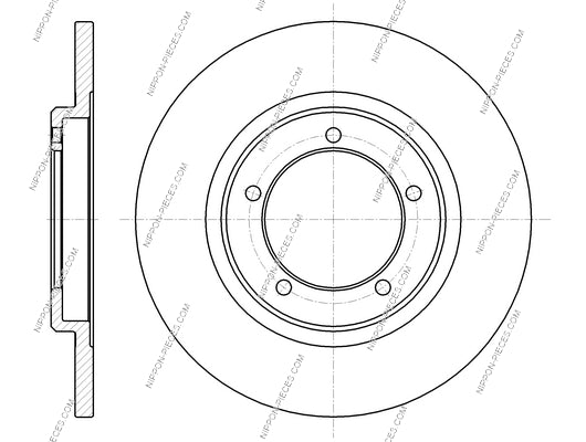 Disque de frein avant NPS D330U01 (OE 43512-87603)