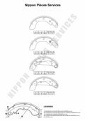 Zapatas de freno NPS D350O01 (OE 96226110)
