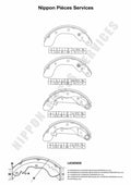 Zapatas de freno NPS D350O09 (OE 96473229)