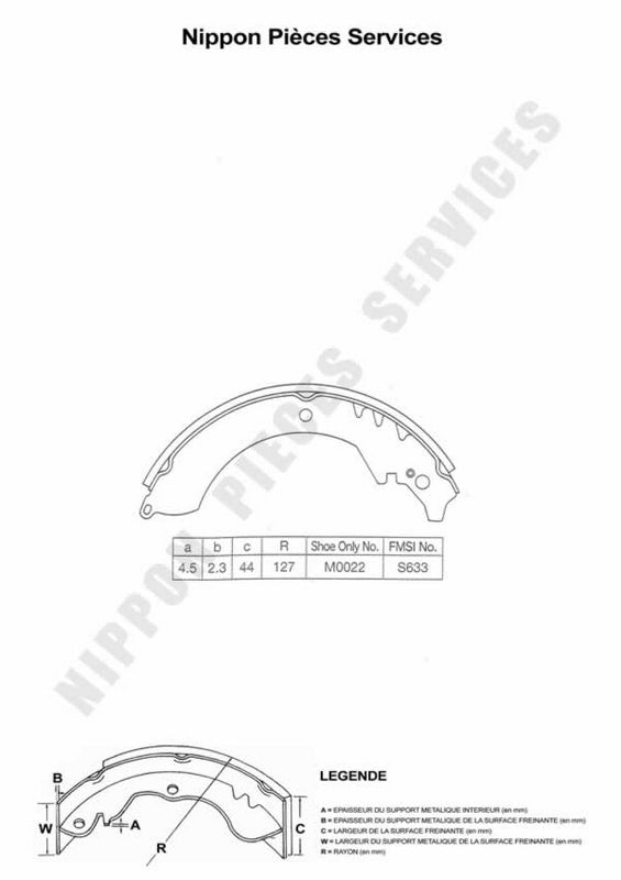 Zapatas de freno NPS D350U07
