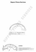 Zapatas de freno NPS D350U19 (OE 04495-87215)