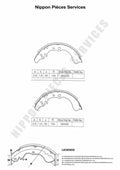 Zapatas de freno NPS D350U20