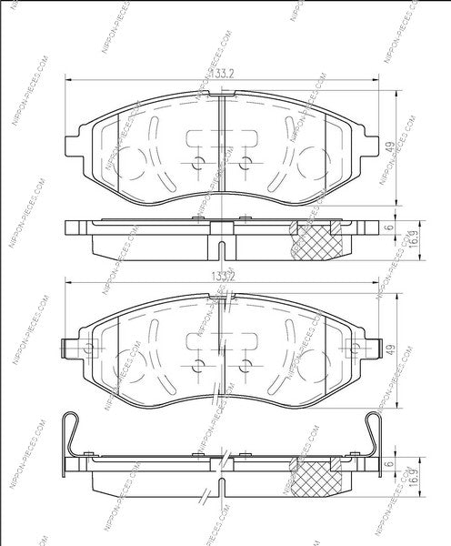 Plaquettes de frein avant NPS D360O20 (OE 94566892)