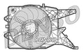 Electroventilador de radiador Denso DER20010 (OE 55703929)