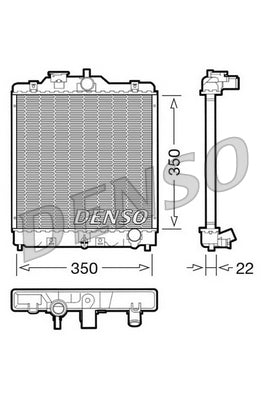 Radiador Denso DRM40003 (OE 19010P01003)