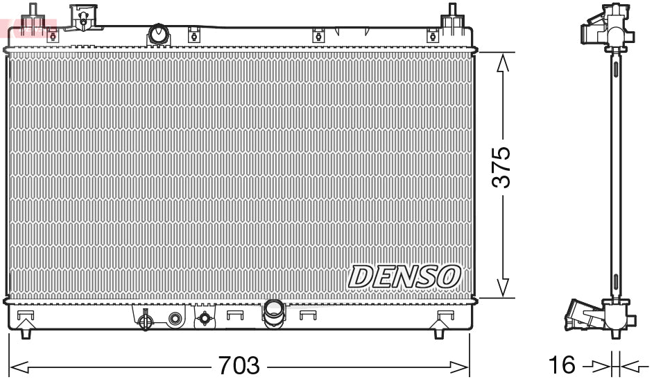 Radiador Denso DRM40045 (OE 190105R1901)