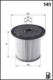 Filtre à carburant Mecafilter ELG5239