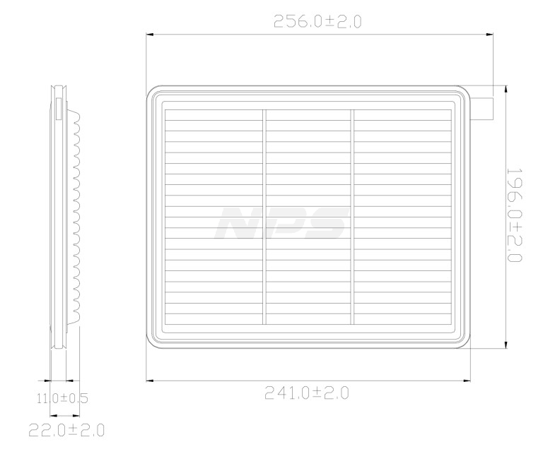 Filtre à air NPS H132I65 (OE 28113K7000)