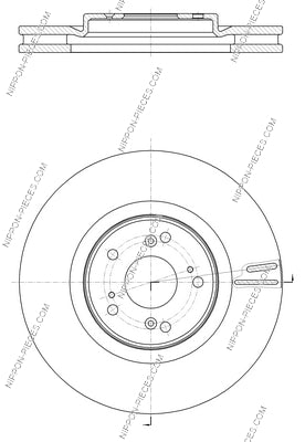 Disco de freno delantero NPS H330A63 (OE 45251TL0G51)