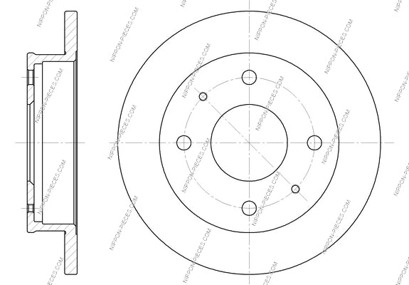 Front brake disc NPS H330I10 (OE 5171202100)