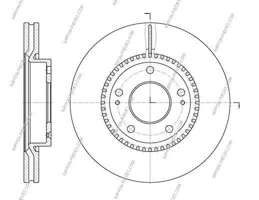 Front brake disc NPS H330I16 (OE 517122C000)