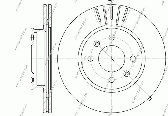 Disco de freno delantero NPS H330I24 (OE 517121C050)