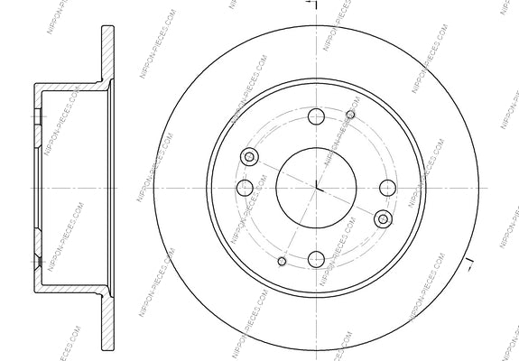 Bremsscheibe hinten NPS H331A05 (OE 42510SL5950)