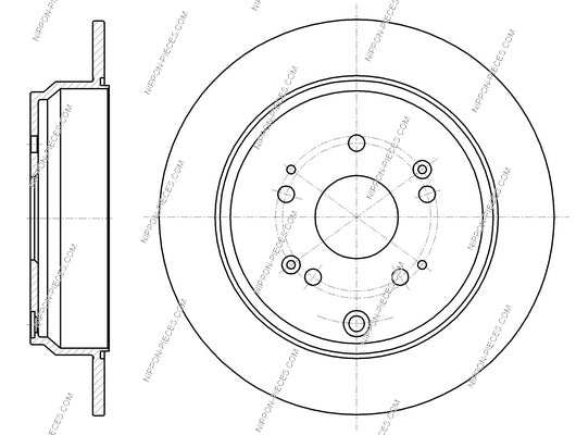 Disco de freno trasero NPS H331A30 (OE 42510S9AE50)