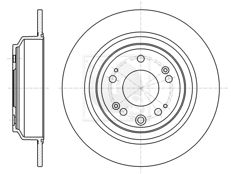 Disco de freno trasero NPS H331A46 (OE 42510TL0G51)