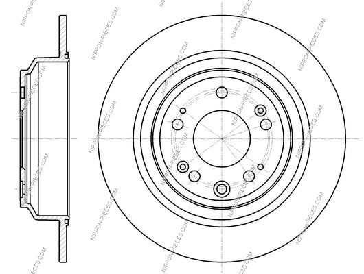 Disco de freno trasero NPS H331A46 (OE 42510TL0G51)