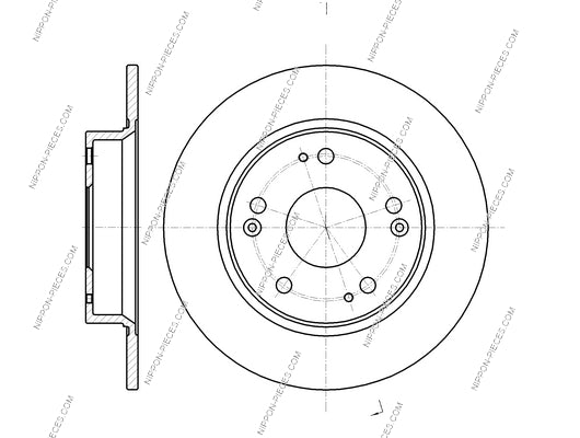 Disco de freno trasero NPS H331A47 (OE 42510SNAA01)