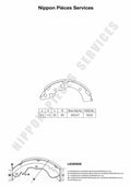 Zapatas de freno NPS H350A16 (OE 43153S04A02)