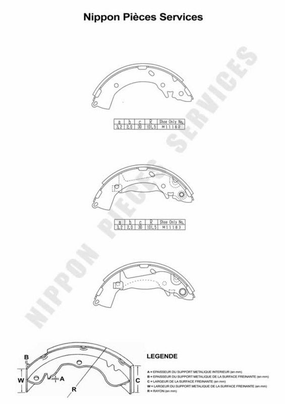 Zapatas de freno NPS H350I33 (OE 583500PA00)