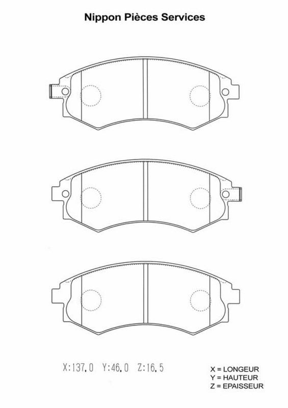 Plaquettes de frein avant NPS H360I09 (OE 5810134A21)