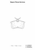 Pastillas de freno traseras NPS H361A11 (OE 43022S1AE50)