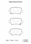 Pastillas de freno traseras NPS H361A16 (OE 43022SMGE03)