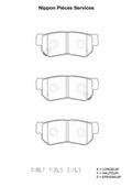 Pastillas de freno traseras NPS H361I05 (OE 5830226A00)