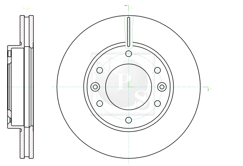 Disco de freno delantero NPS K330A23 (OE 517124D200)
