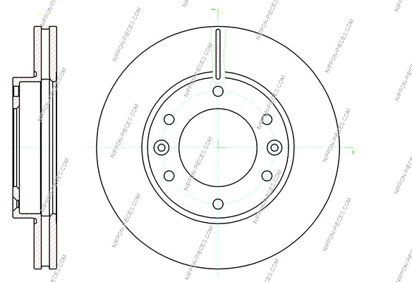 Disco de freno delantero NPS K330A23 (OE 517124D200)