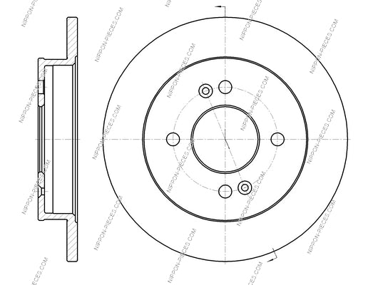 Bremsscheibe hinten NPS K331A04 (OE 58411-07300)