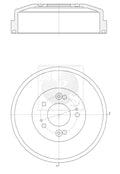 Brake drum NPS K340A01 (OE 0K56A26251A)
