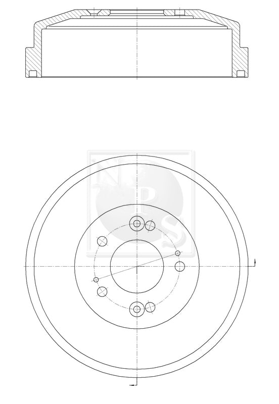 Brake drum NPS K340A01 (OE 0K56A26251A)