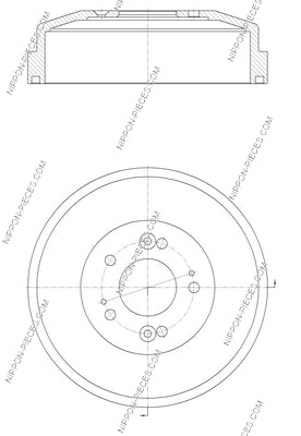 Brake drum NPS K340A01 (OE 0K56A26251A)