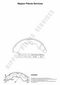 Zapatas de freno NPS K350A04 (OE 0K9A62623Z)