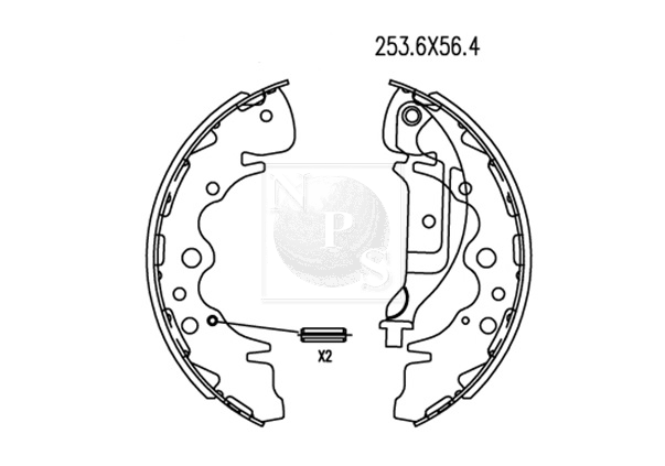 Zapatas de freno NPS K350A11 (OE 0K56A2638ZA)