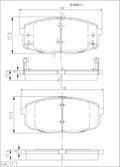 Front brake pads NPS K360A11 (OE 0K2JA3328Z)